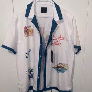 Triumph Tragedy button up shirt size L